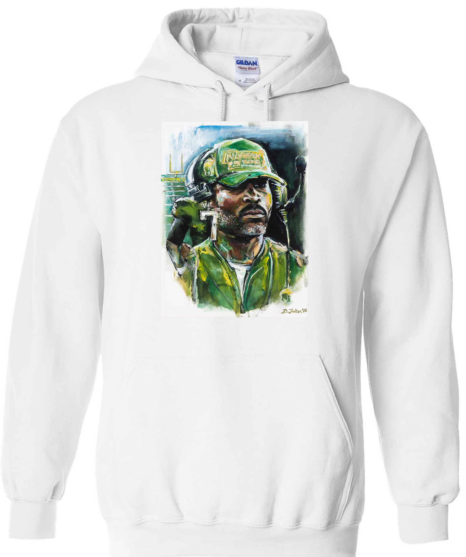 Coach Vick on White hoodie